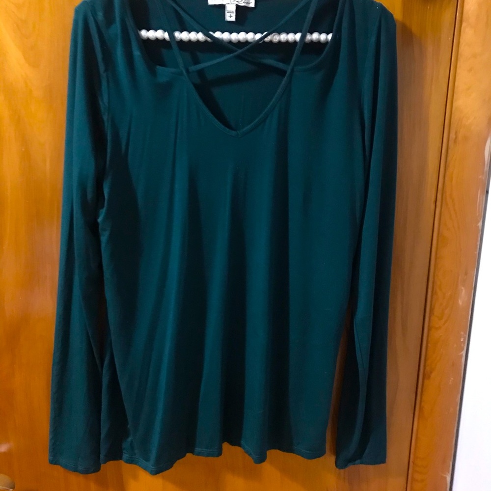 Express Top, Size S, Color green.